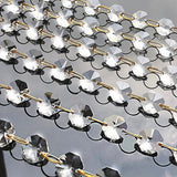Meters Garland Strand Gold Rings Hanging Crystal Glass 1/10/50 Bead Curtain Diamond Chains Party Tree Wedding Centerpiece Decors