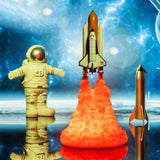 F2 Dropship 3D Print Galaxy LED Night Light Space Shuttle Rocket Lamp Saturn V Lamp For Space Lovers USB Charging Switch Control