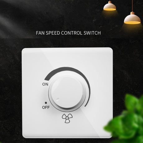 86 Type Ceiling Fan Adjustment Step less Speed Controller Wall Switch 220V 10A for 15-300W Dimmer