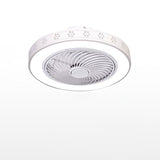 Smart Ceiling Fans with Lights APP+Remote Control White Painted Iron Acrylic Fan Light Dimmable Bedroom Living Room Fan Lamp