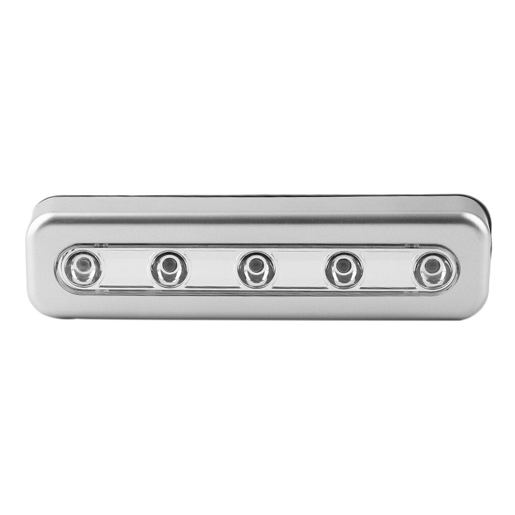 Super Brightness Wireless Wall Light 5 LED Cabinet Closet Self-Stick Tap Light Home Night Emergency Touch Light Lamp
