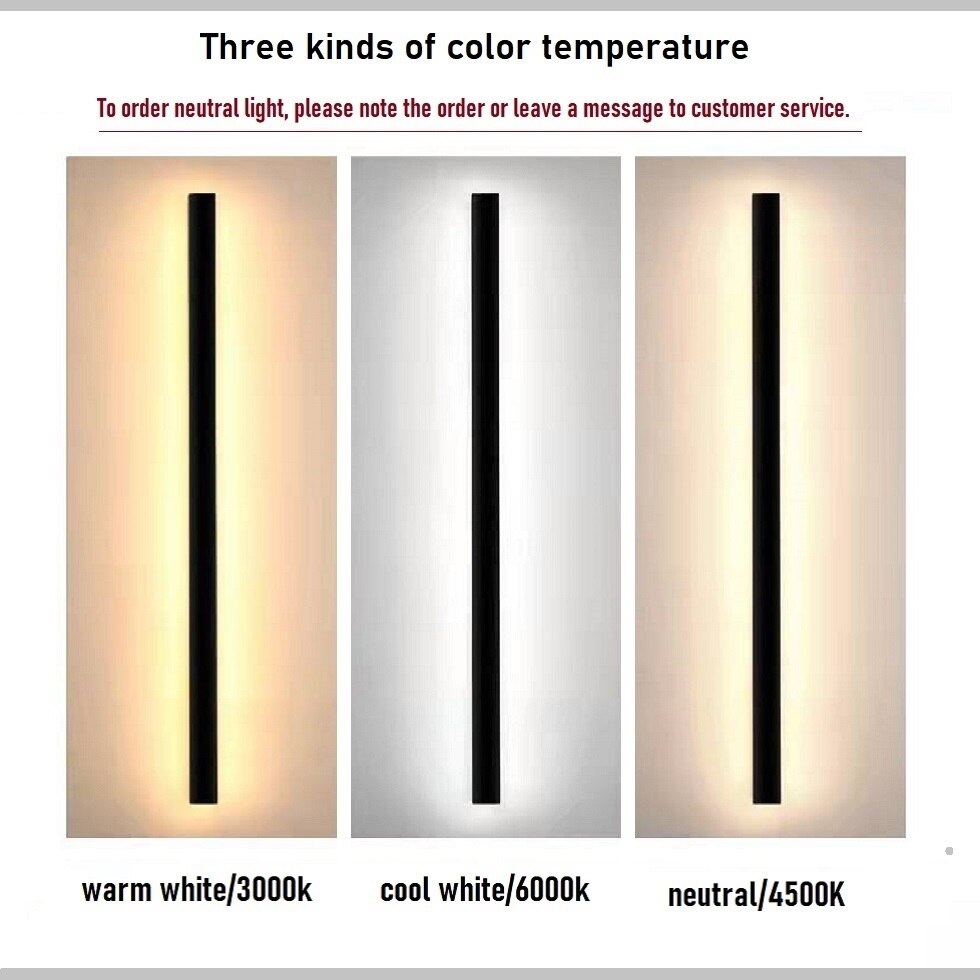 Waterproof LED long wall lamp, modern, ip65, outdoor lighting, garden, villa, balcony, lamp, decorative, 110 v,220v