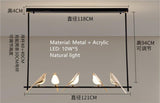 Nordic Golden Bird LED Chandelier Parlor Bar Bedside Hanging Light Fixture Novelty 360 Degree Rotation Replaceable LED Home Deco