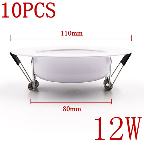10PCS LED Downlight Ceiling 5W 7W 9W 12W 15W Warm white/cold white led light AC 220V 230V 240V