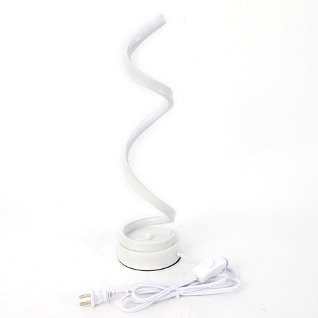 Modern Spiral Table Lamp Curved LED Desk Reading Lighting Bedroom Warm White Light