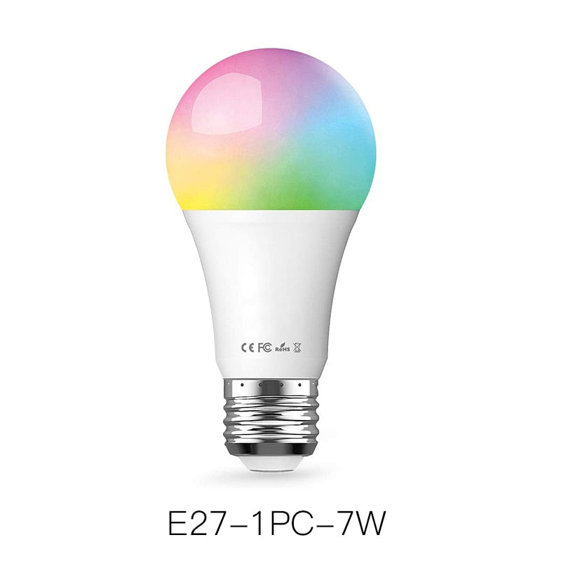 FrankEver A19 Wifi Smart Light Bulbs LED WiFi Dimmable Wireless E26 E27 Lamp Compatible with Alexa Google Home Smart Household