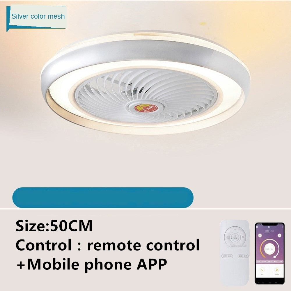 LED Ceiling Lamp Fan With Light And remote Control Silent Lights Fans For Home Bedroom Night Living Room Suspended Chandelier