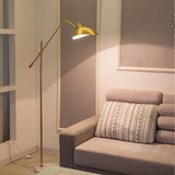 Nordic Gold Simple Floor Lamp Marble Base Standing Lamp Adjustable Length Floor Light Foyer Living Room Lamp Stand E27 Fixtures