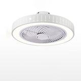 Modern Ceiling Fans with Lights White Painted Iron Acrylic LED Fan Light Dimmable Bedroom Living Room Fan Lamp Remote Control