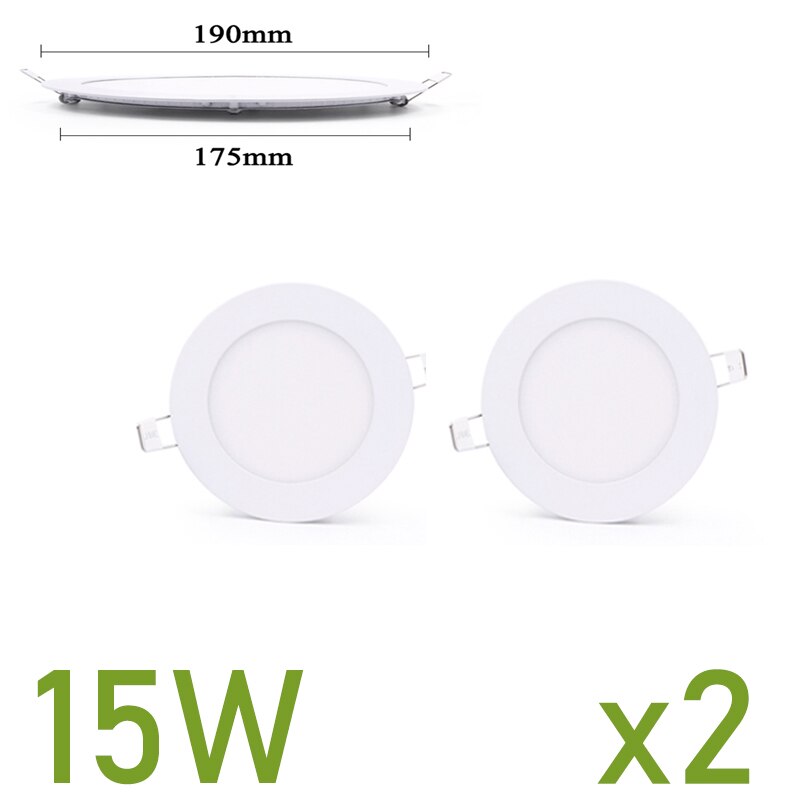 LED panel light Ultra thin Downlight lamp 3W 4W 6W 9W 12W 15W 18W 24W led ceiling recessed grid downlight slim round panel light