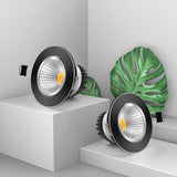Black/White Body Recessed LED Dimmable Downlight COB 6W 9W 12W 15W LED Spot Light LED Decoration Ceiling Lamp AC 110V/220V