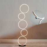 Modern LED Floor Lamp Touch Switch Ring Indoor Decor Light Nordic Minimalist Art Living Room Bedroom Home Standing Lamp Lighting