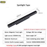  Modern Magnetic Track Lights Embedded LED Spotlight Downlight Living Room Without Main Light Lighting Grille Lamp Series