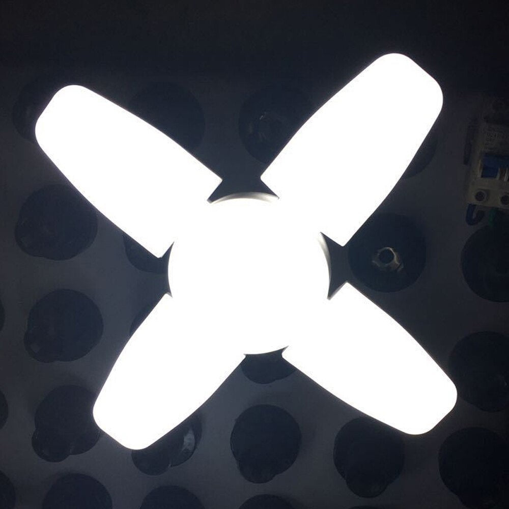 Led bulb light fan blade timing light foldable light AC85-265V 28W with remote control Lampada home living room garage lighting