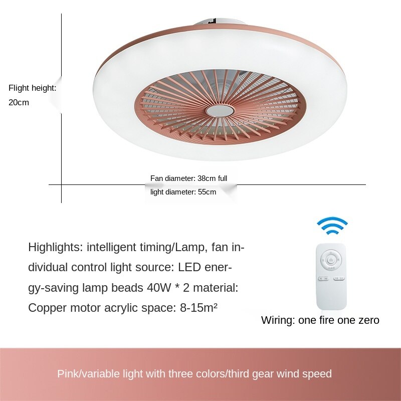 Smart Ceiling Fan Lamp With LED Light and Remote Control Chandelier Electric Roof Fans lighting Living Room 220 v Bedroom Home