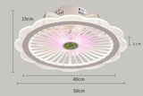 Acrylic intelligent ceiling fan lamp modern design led creative lamp bedroom study restaurant three color remote control ceiling