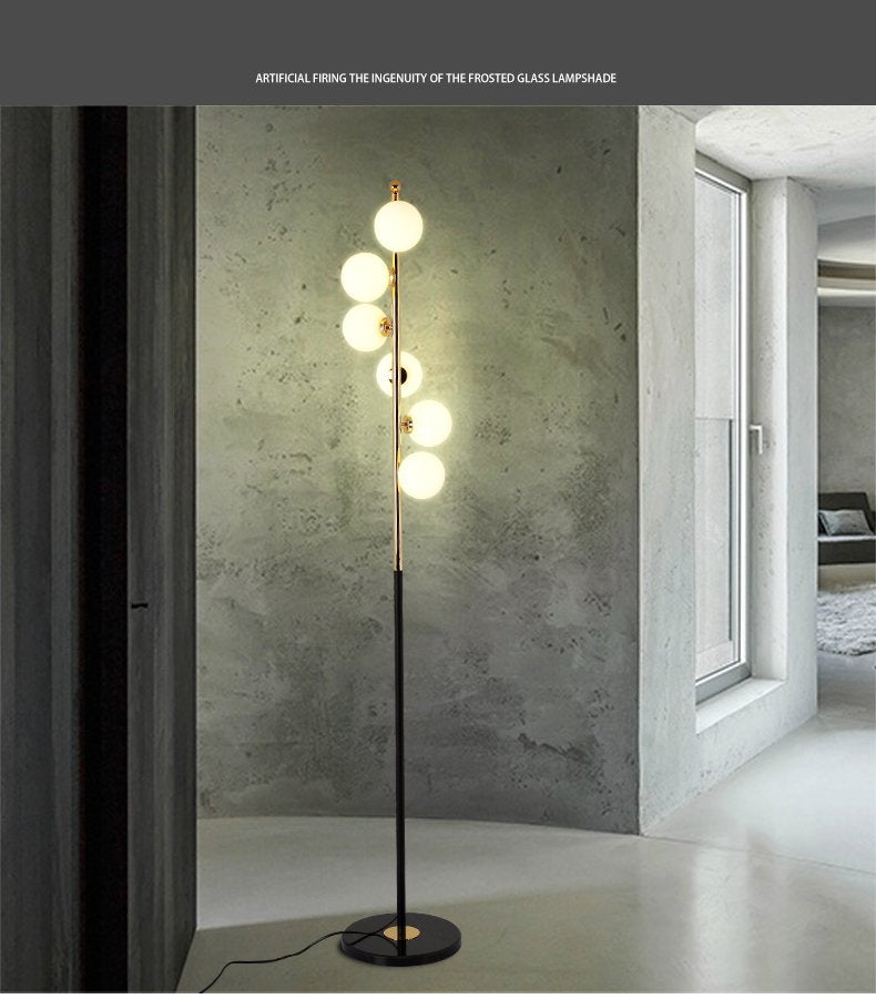 Modern Led Floor Lamps for Living Room Glass Ball Standing lampes Gold Light Bedroom luminaire Home Decor Lighting Fixtures