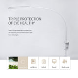 Long Arm Table Lamp Led Flexible Gooseneck Touch Dimming Desk Lamp Clip On Lamp For Reading Bedroom Led Light 3 Color Modes