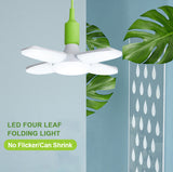 Led bulb light fan blade timing light foldable light AC85-265V 28W with remote control Lampada home living room garage lighting