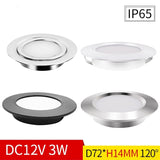 LED mini spotlight outdoor IP65 waterproof bathroom ceiling hidden downlight ultra-thin spotlight 12V cabinet light embedded 3W