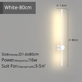 Simple Black White New Modern LED Wall Lights Living Study Room Bedroom Bedside Corridor Aisle Parlor Hall Lamps Indoor Lighting