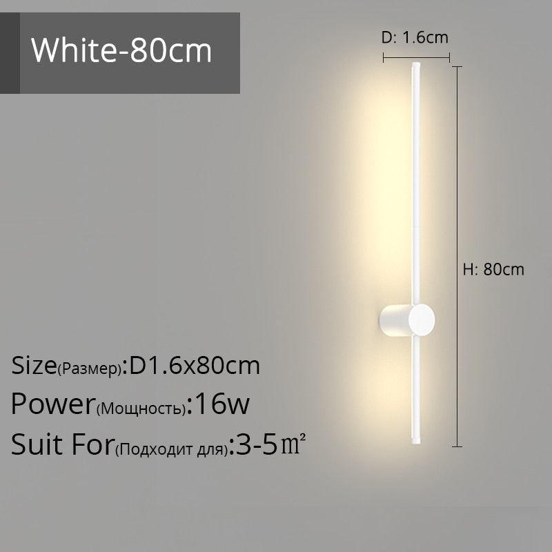 Simple Black White New Modern LED Wall Lights Living Study Room Bedroom Bedside Corridor Aisle Parlor Hall Lamps Indoor Lighting