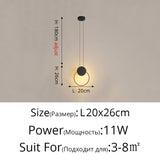 Novelty Nordic Led Pendant Lights For Living Room Bedroom Bedside Bar Wall Decor Lighting Geometry Hanging Lamps Kitchen Fixture