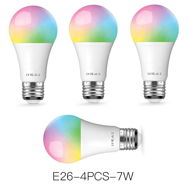 FrankEver A19 Wifi Smart Light Bulbs LED WiFi Dimmable Wireless E26 E27 Lamp Compatible with Alexa Google Home Smart Household