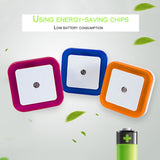 Intelligent LED Induction Lamp Square Shape Wall Light Night Light Automatic Switch Light Sensor Bedroom Household Supplies