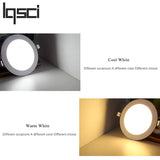 LED panel light Ultra thin Downlight lamp 3W 4W 6W 9W 12W 15W 18W 24W led ceiling recessed grid downlight slim round panel light