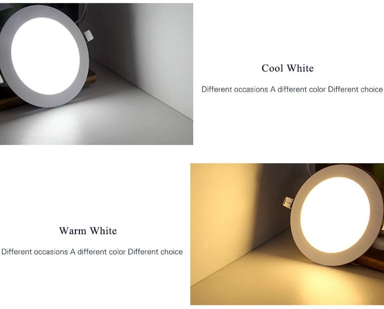 LED panel light Ultra thin Downlight lamp 3W 4W 6W 9W 12W 15W 18W 24W led ceiling recessed grid downlight slim round panel light