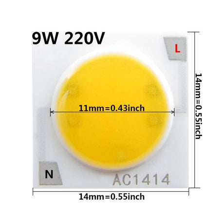 Ceramics Base LED COB Chip Bulb 3W 5W 7W 9W 12W 15W 20W 30W 50W AC220V Smart IC Diode For Flood Light Spotlight Downlight DIY LED