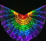  Rainbow Color Alas Angle Led Wings Adult Led Costume Circus Led Light Luminous Costumes Party Show Isis Wings Dancewear