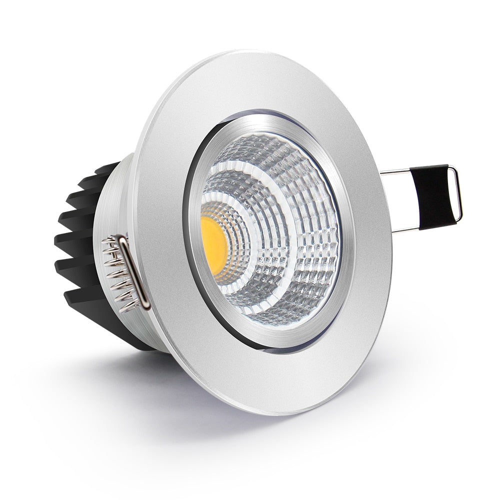 Black/White Body Recessed LED Dimmable Downlight COB 6W 9W 12W 15W LED Spot Light LED Decoration Ceiling Lamp AC 110V/220V