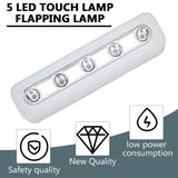 Super Brightness Wireless Wall Light 5 LED Cabinet Closet Self-Stick Tap Light Home Night Emergency Touch Light Lamp