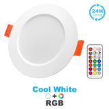 LED Downlight Spot LED Recessed Smart Dimmable Ceiling 7W Round Plafond Light 220V 110V RGB Color Changing Light Bulb Track Lamp