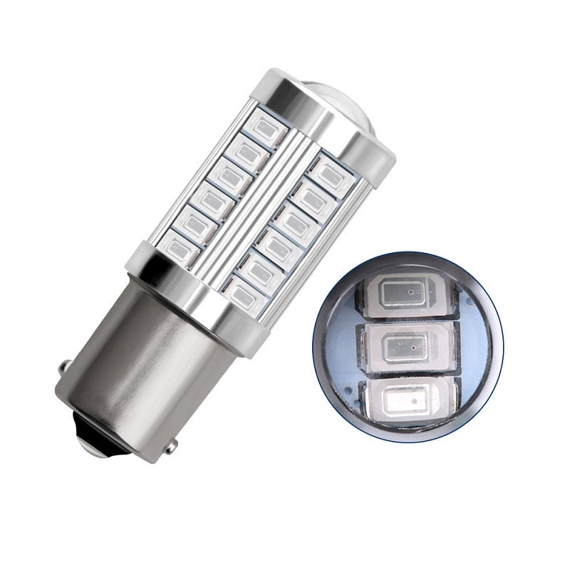 1156 Ba15s, 1157 Bay15d- LED Bulbs Turn Signal Light 12V 33 SMD Brake, Reverse, Parking Lamps