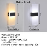 Mini 4/6/12/18W Led Acrylic Wall Lamp AC90-260V Long warm white Bedding Room Living Room Indoor wall lamp Bedroom Modern Simple