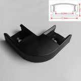 Black Led Aluminum Profile U/W/V With Milky PC Cover kitchen Cabinet Closet Lamp LED Strip Shelf Light Channel Holder Diffuser