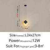Novelty Nordic Led Pendant Lights For Living Room Bedroom Bedside Bar Wall Decor Lighting Geometry Hanging Lamps Kitchen Fixture