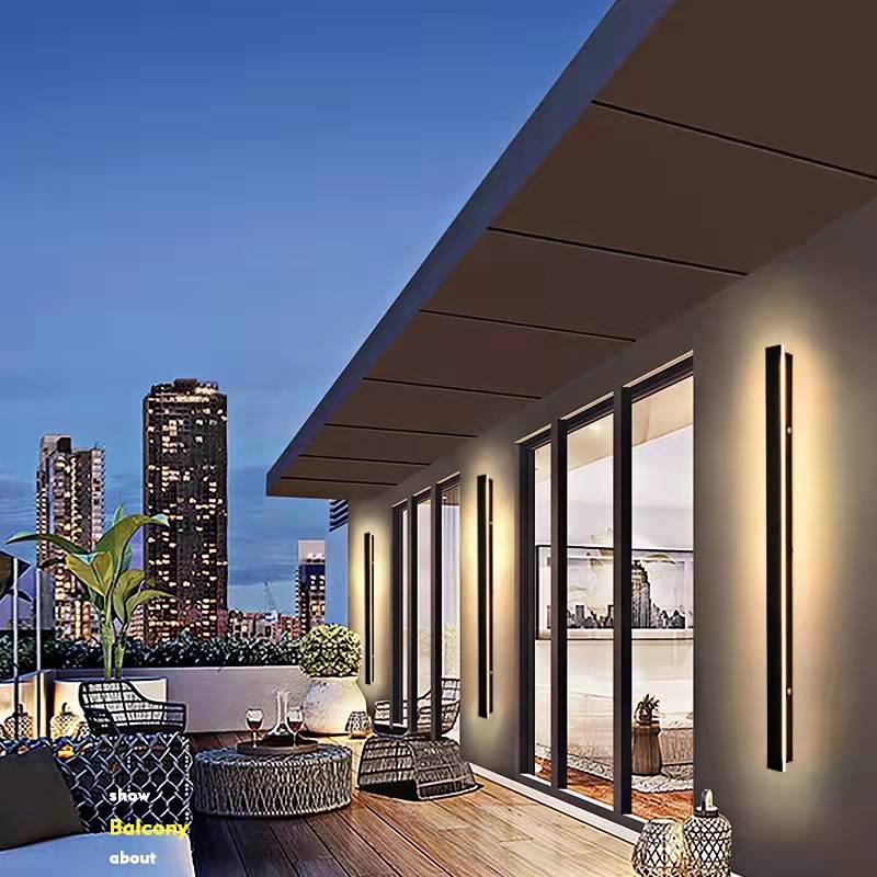 Waterproof LED long wall lamp, modern, ip65, outdoor lighting, garden, villa, balcony, lamp, decorative, 110 v,220v