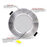 KARWEN LED Downlight Silver Body AC 220V 230V 240V Ceiling light 5W 9W 12W 15W 18W Led spotlight for living room
