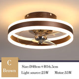 Modern simple ceiling fan transparent crystal decorative LED remote control lighting bedroom fan lamp free delivery