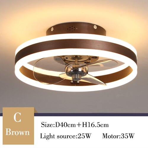Modern simple ceiling fan transparent crystal decorative LED remote control lighting bedroom fan lamp free delivery