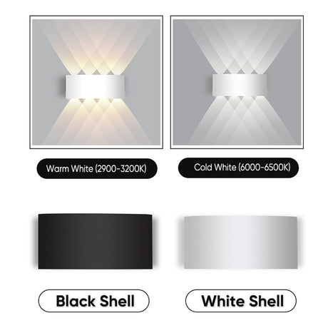 LED Wall Light IP65 Waterproof Outdoor Fence Garden Aluminum IP20 ABS Indoor Fashion Lamp For Living Room Stairs Corridor