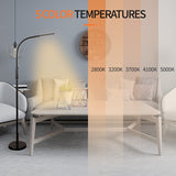 LED 3 In 1 Clip-on Lamp Floor Lamp Desk Lamp With Remote Control Dimming Gooseneck Pole Folding Lamp For Bed Living Room Office