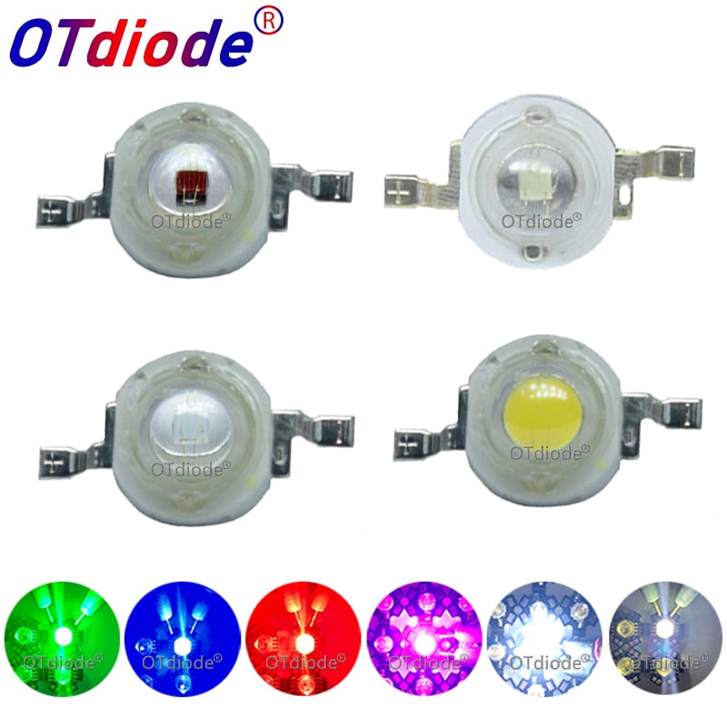 High Power LED Light-Emitting Diode LEDs Chip SMD 10pcs 1W 3W Warm White Red Green Blue Yellow For SpotLight Downlight Lamp Bulb