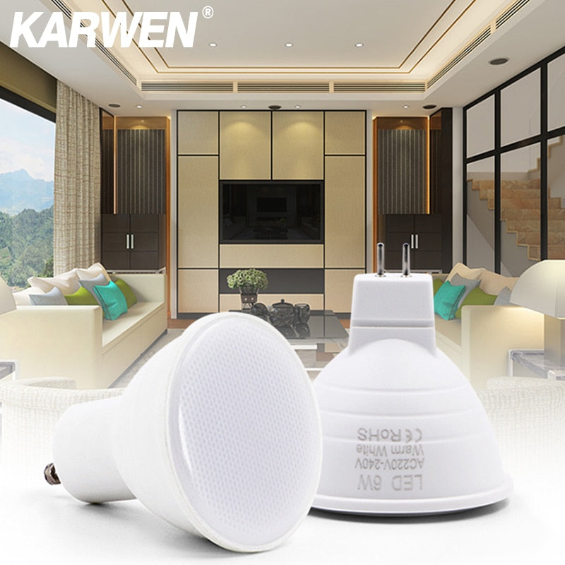 KARWEN Bombillas LED Lamp GU10 MR16 220V LED spotlight 3W 6W LED Downlight ceiling light Lampara LED bulb