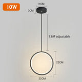 Novelty Nordic Led Pendant Lights For Living Room Bedroom Bedside Bar Wall Decor Lighting Geometry Hanging Lamps Kitchen Fixture