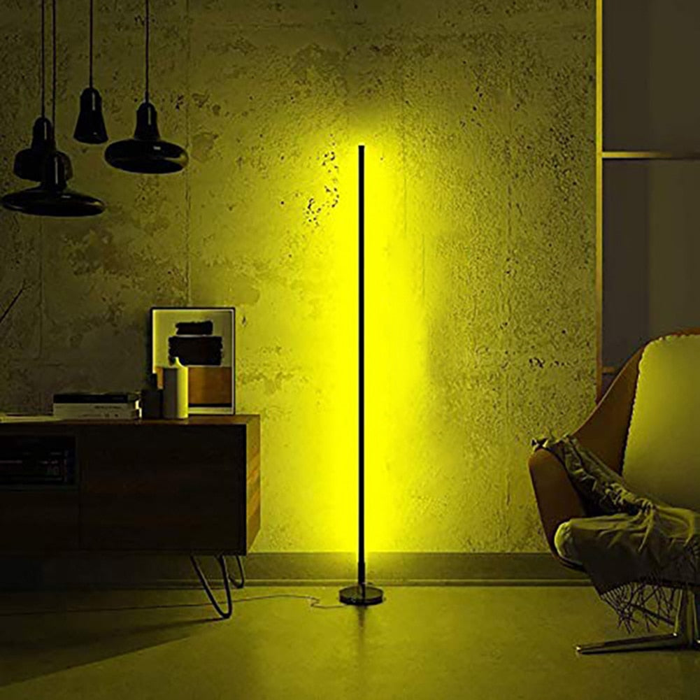 80cm Modern LED Corner Lamp Remote Background Atmosphere RGB Floor Light Multi-Modes Bar Bedside Atmosphere Decor Lamp